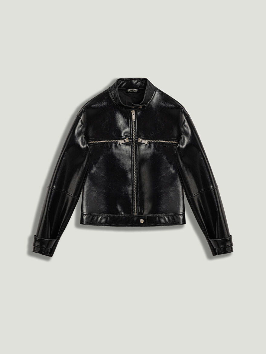 Nocturne Suni Deri Biker Mont