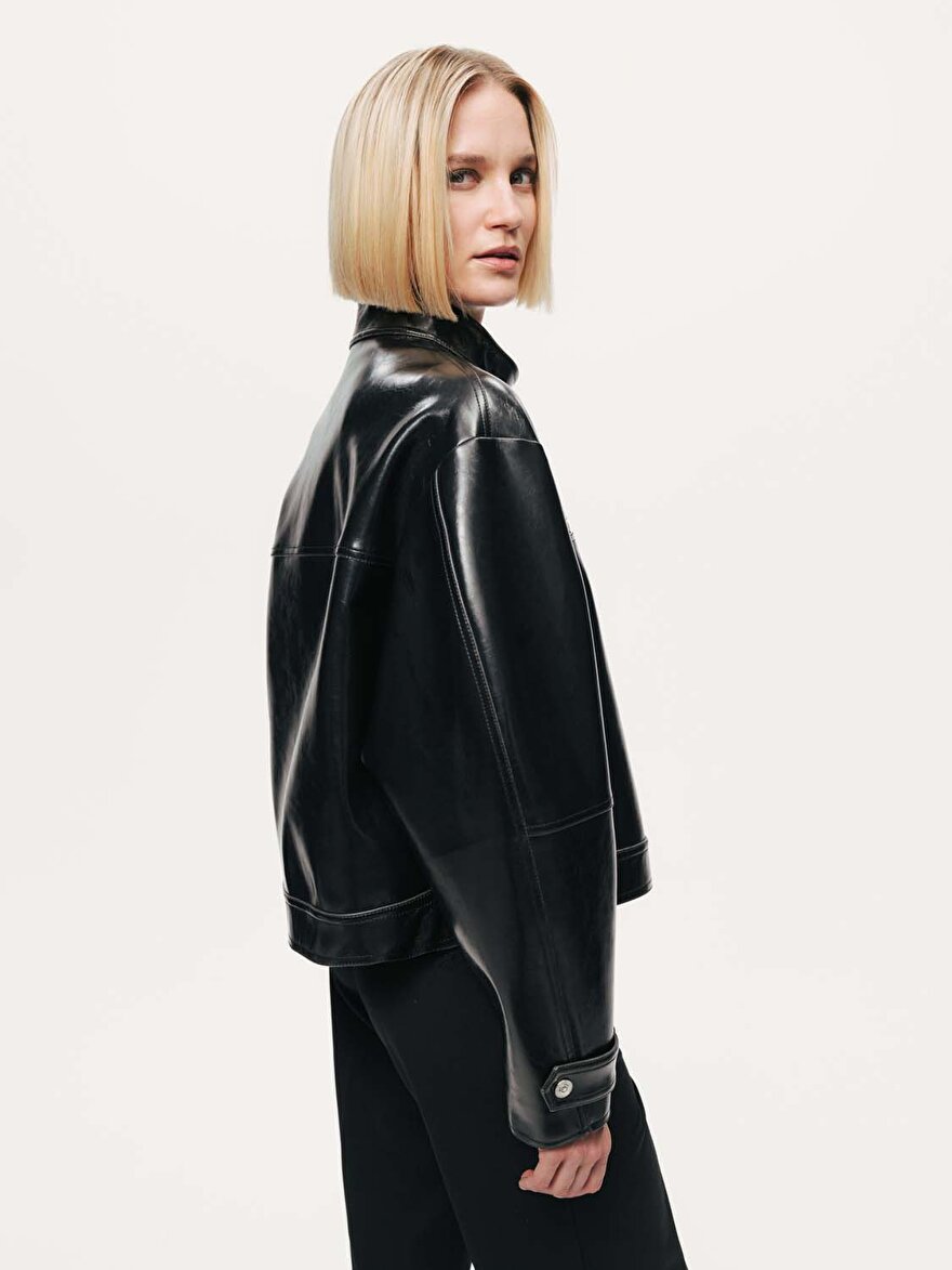 Nocturne Suni Deri Biker Mont