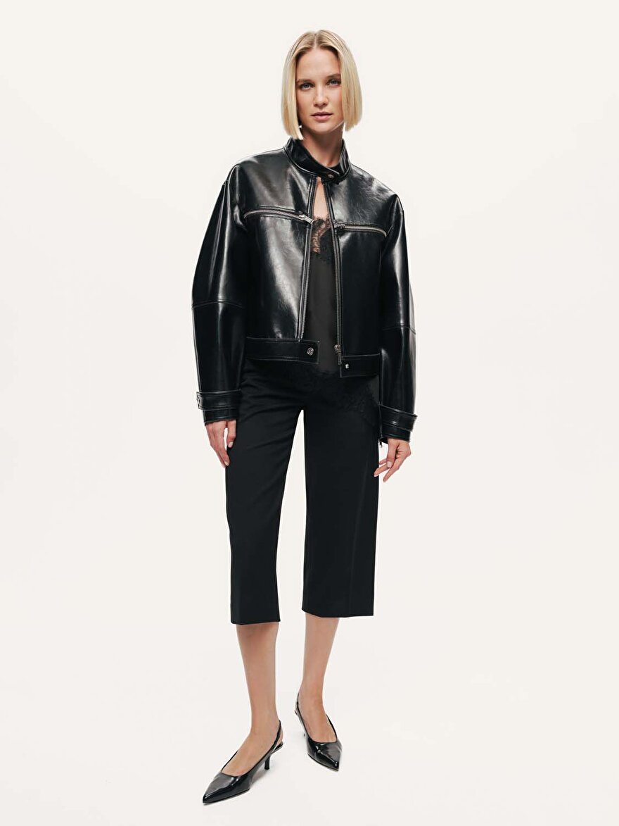 Nocturne Suni Deri Biker Mont