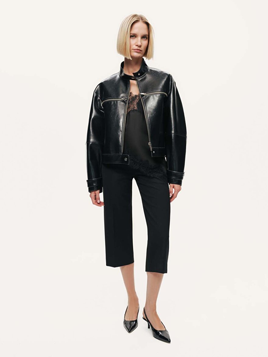 Nocturne Suni Deri Biker Mont