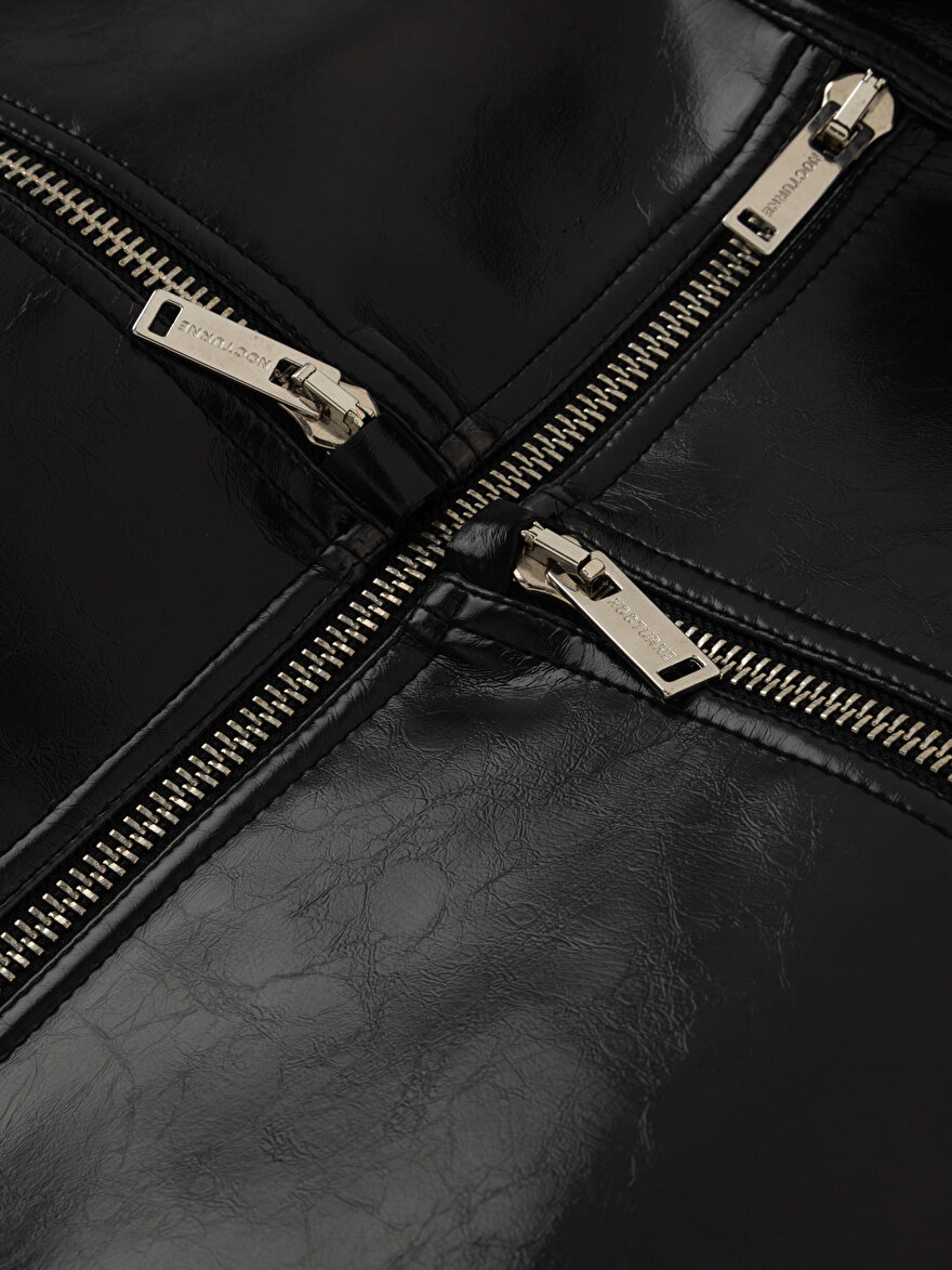 Nocturne Suni Deri Biker Mont