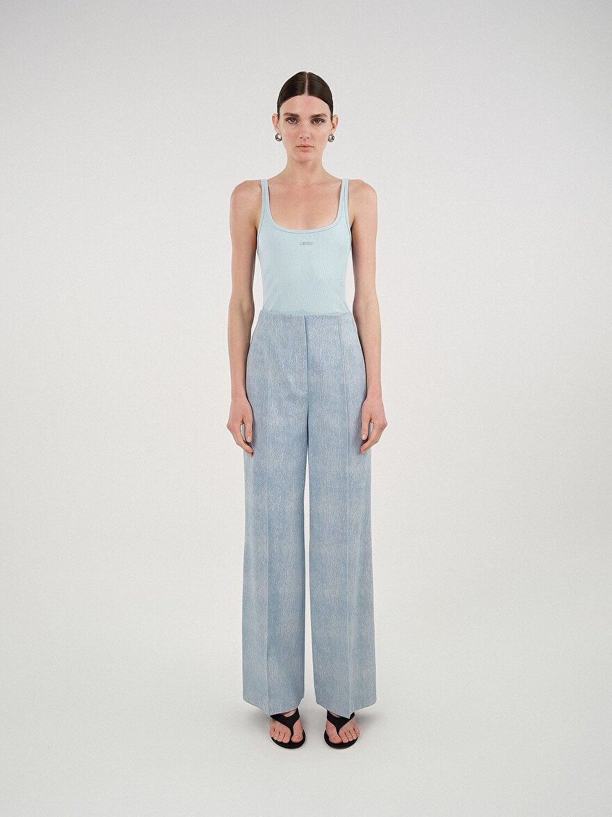 Nocturne Bisiklet Yaka Crop Top