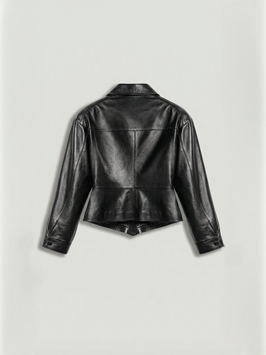 Nocturne Balenli Vatkalı Deri Ceket