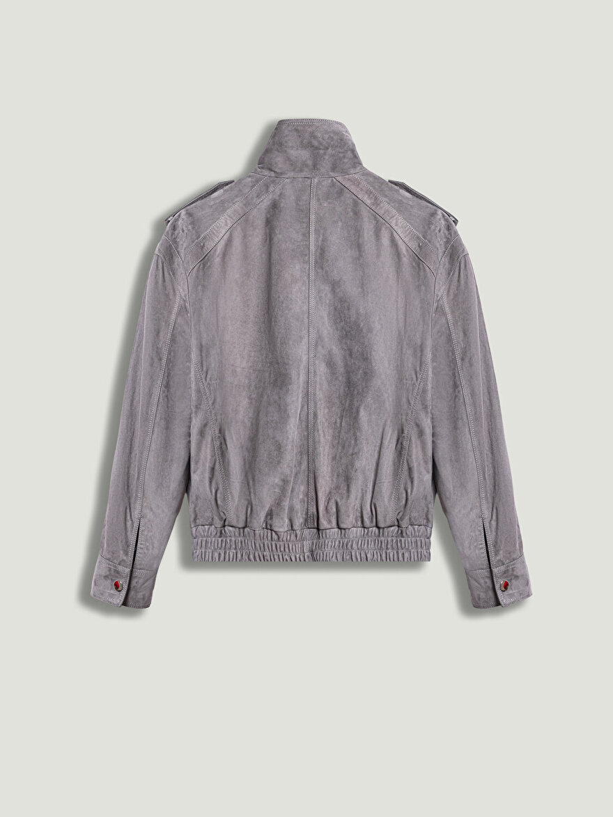 Nocturne Dik Yaka Süet Ceket