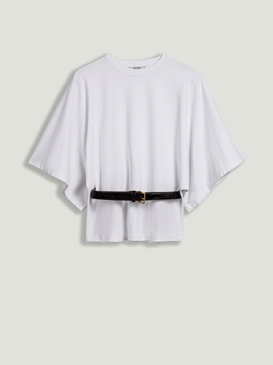 Nocturne Kemer Detaylı Tişört