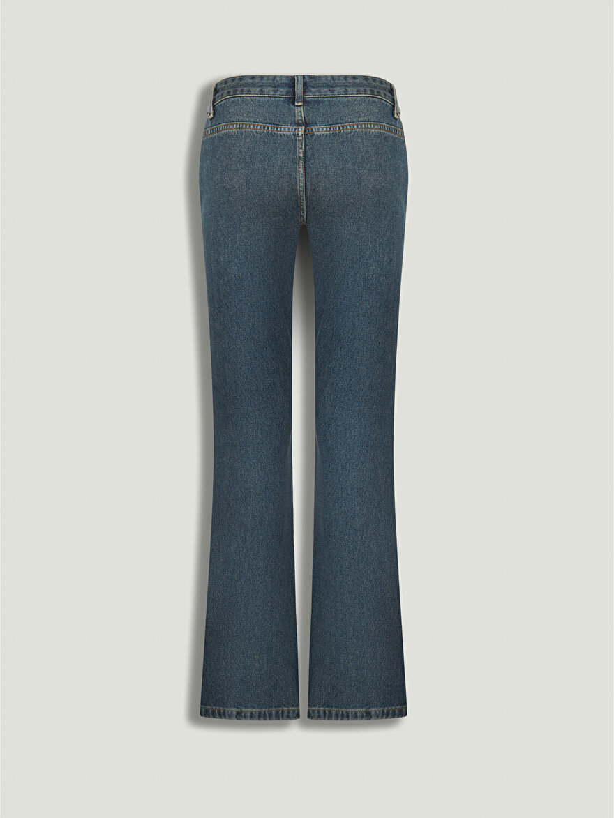 Nocturne Kemer Detaylı Denim Pantolon