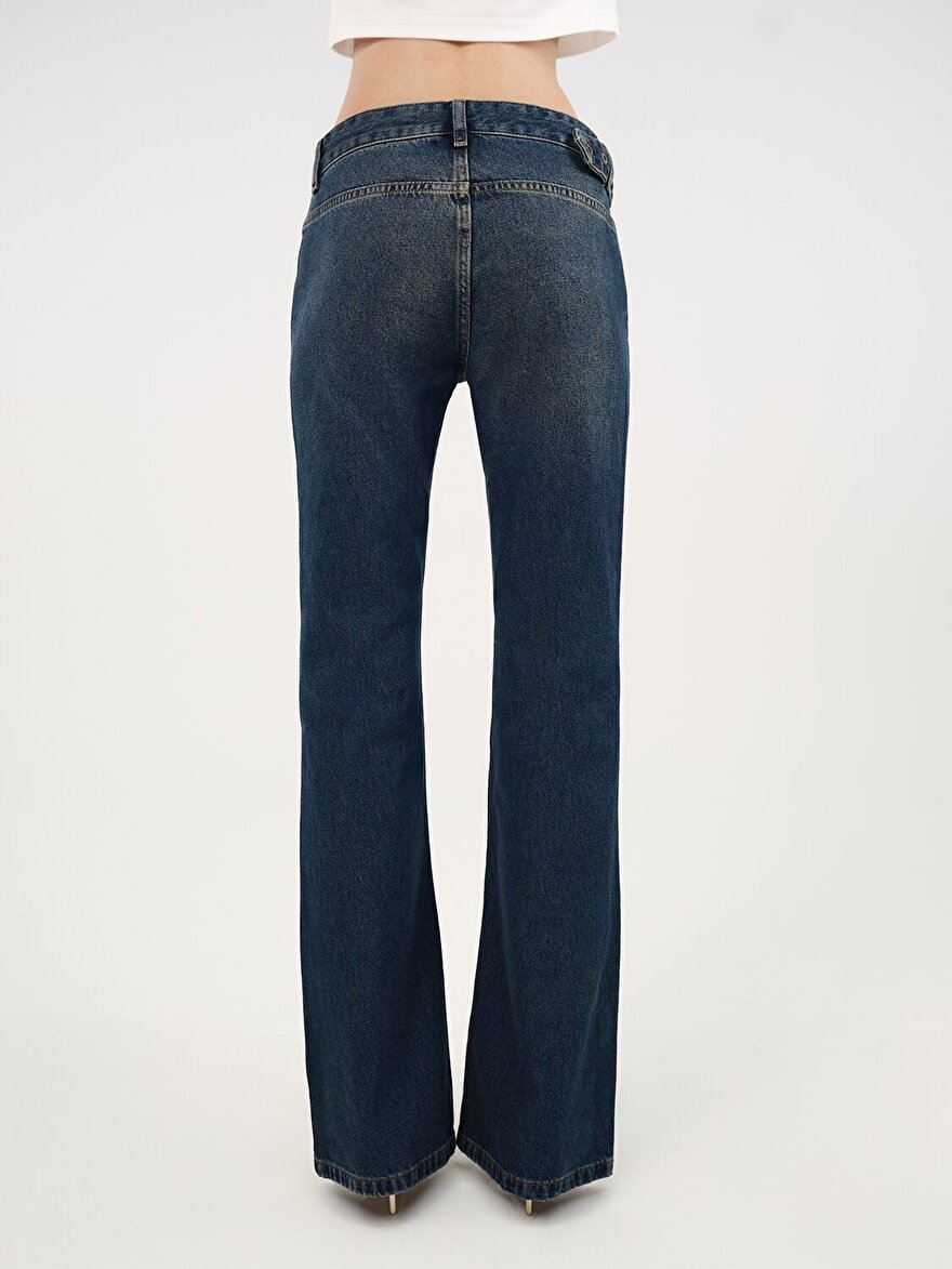 Nocturne Kemer Detaylı Denim Pantolon