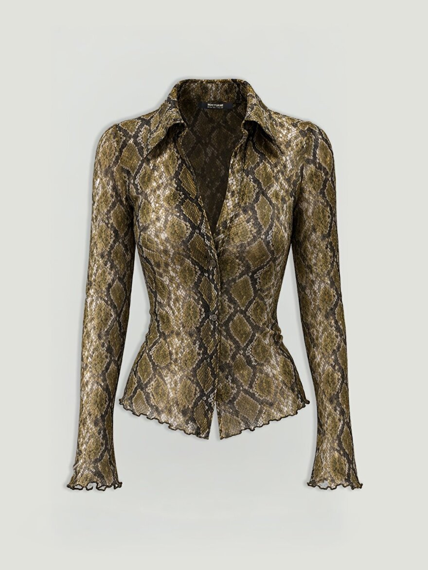 Nocturne Yılan Desenli Gömlek