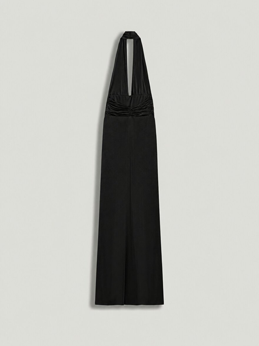 Nocturne Drape Detaylı Halter Yaka Maxi Elbise