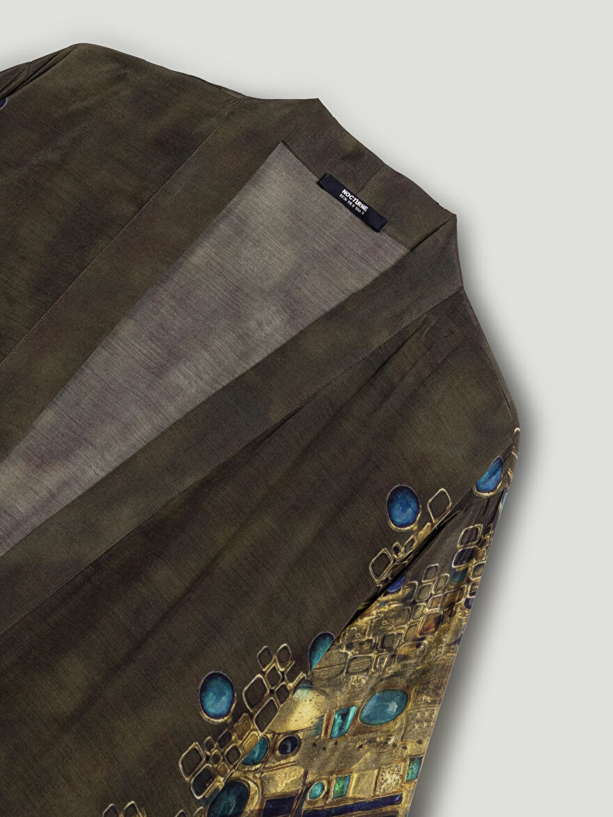 Nocturne Desenli Maxi Kimono