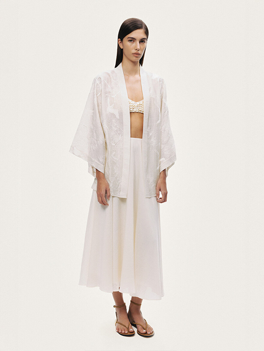 Nocturne Nakış İşlemeli Kimono