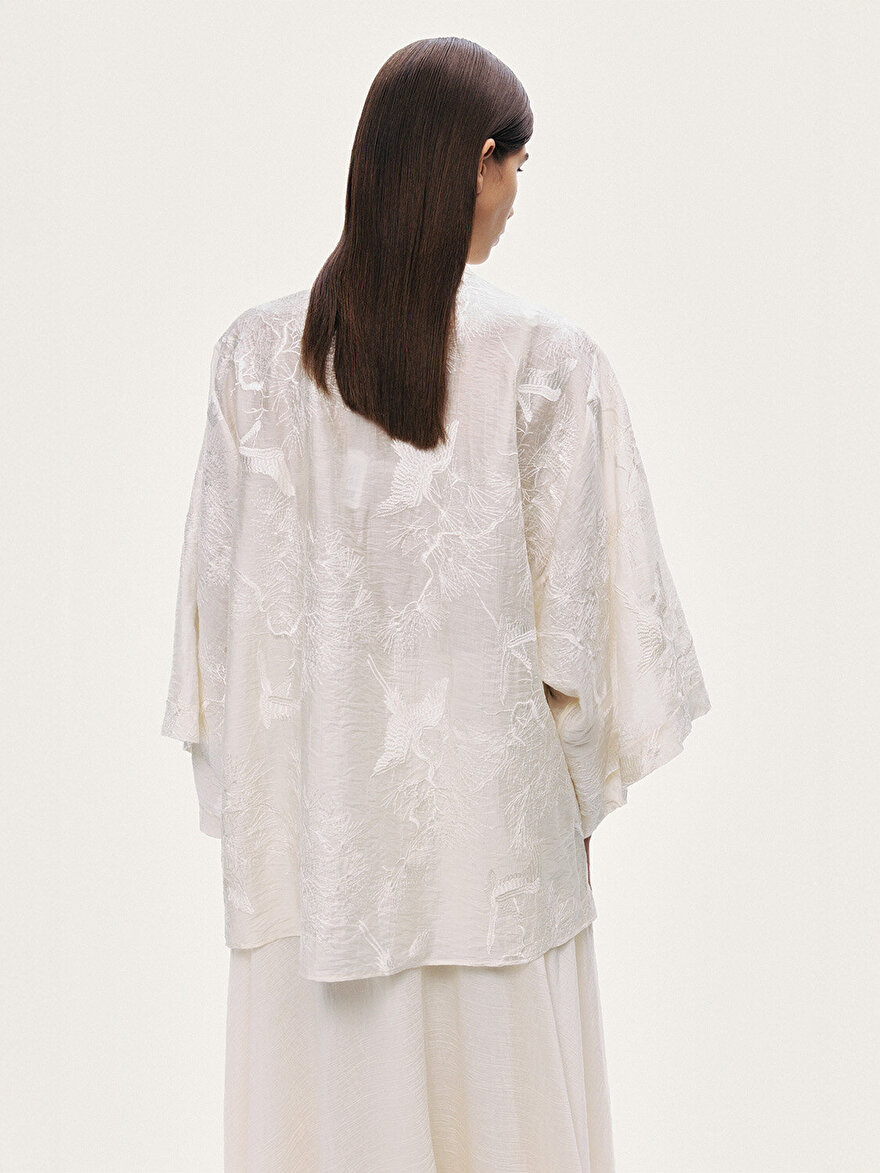 Nocturne Nakış İşlemeli Kimono