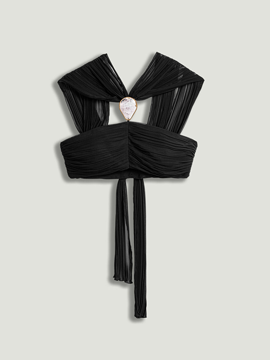 Nocturne Aksesuar Detaylı Şifon Bağlamalı Büstiyer