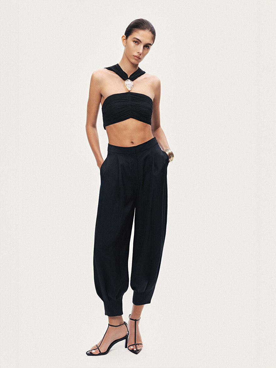 Nocturne Aksesuar Detaylı Şifon Bağlamalı Büstiyer