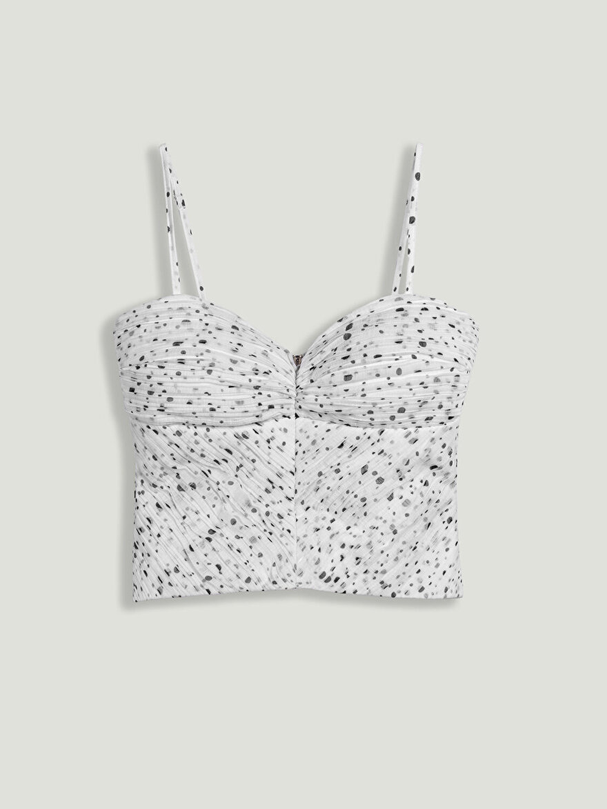 Nocturne Desenli Şifon Büstiyer