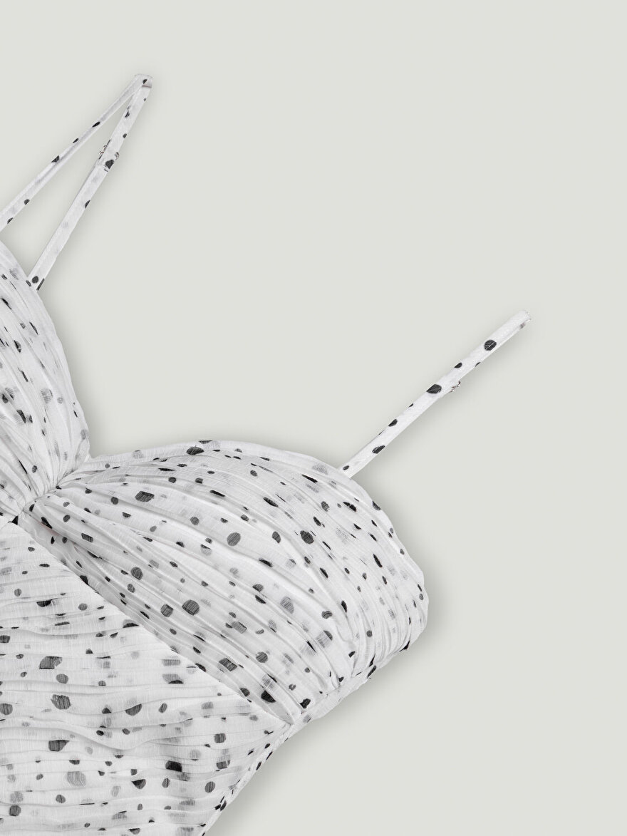 Nocturne Desenli Şifon Büstiyer