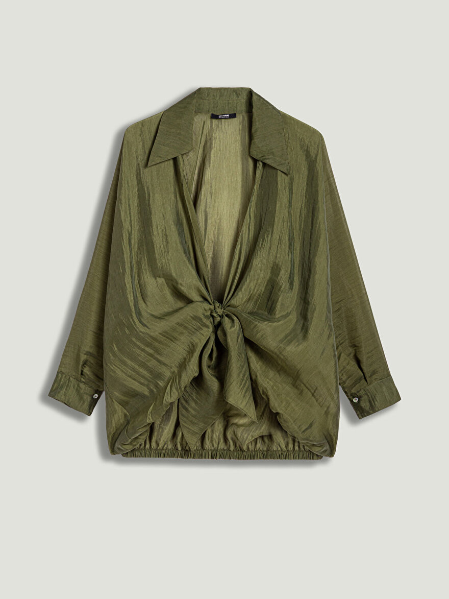 Nocturne Bağlama Detaylı Gömlek