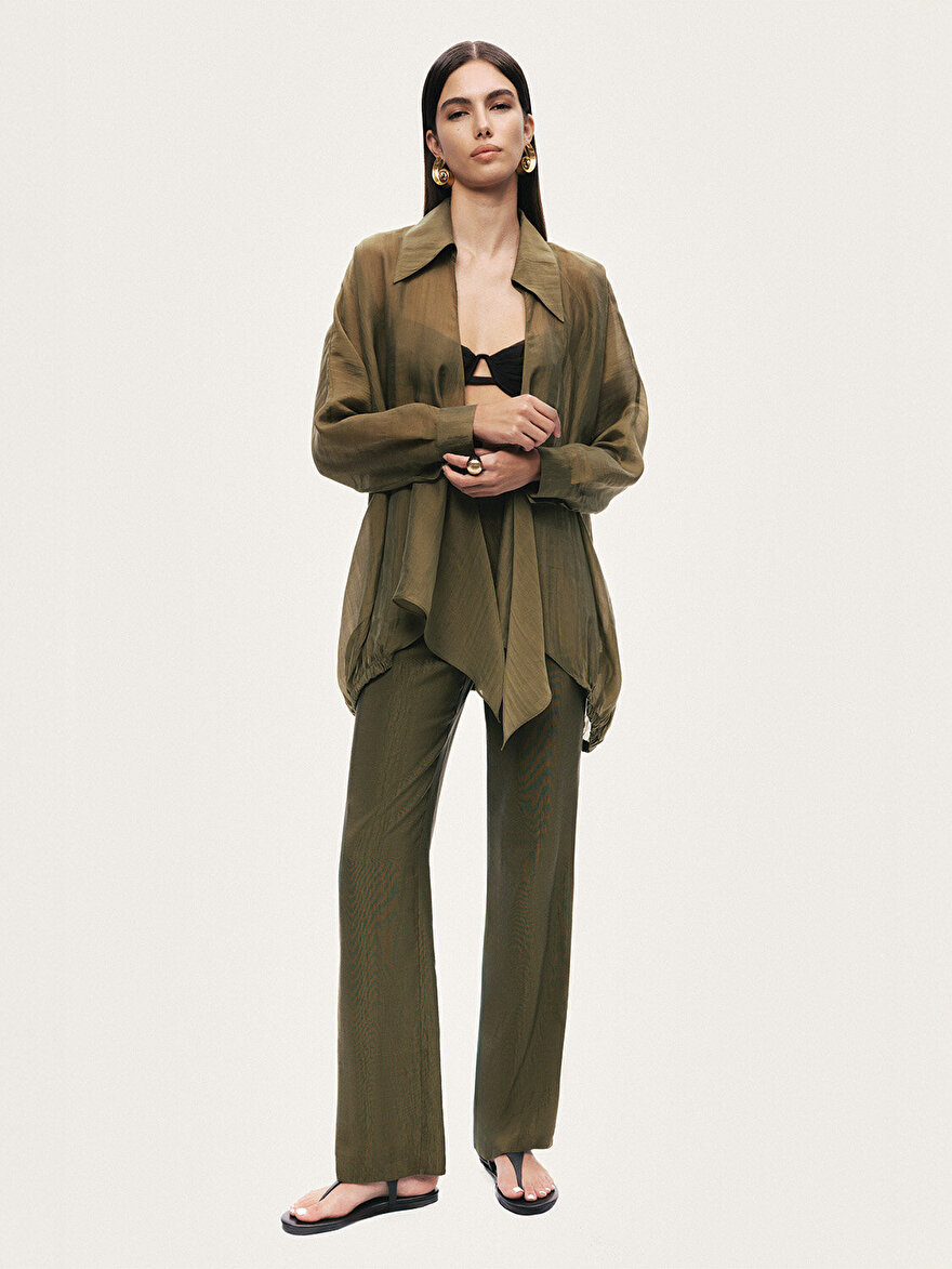 Nocturne Bağlama Detaylı Gömlek