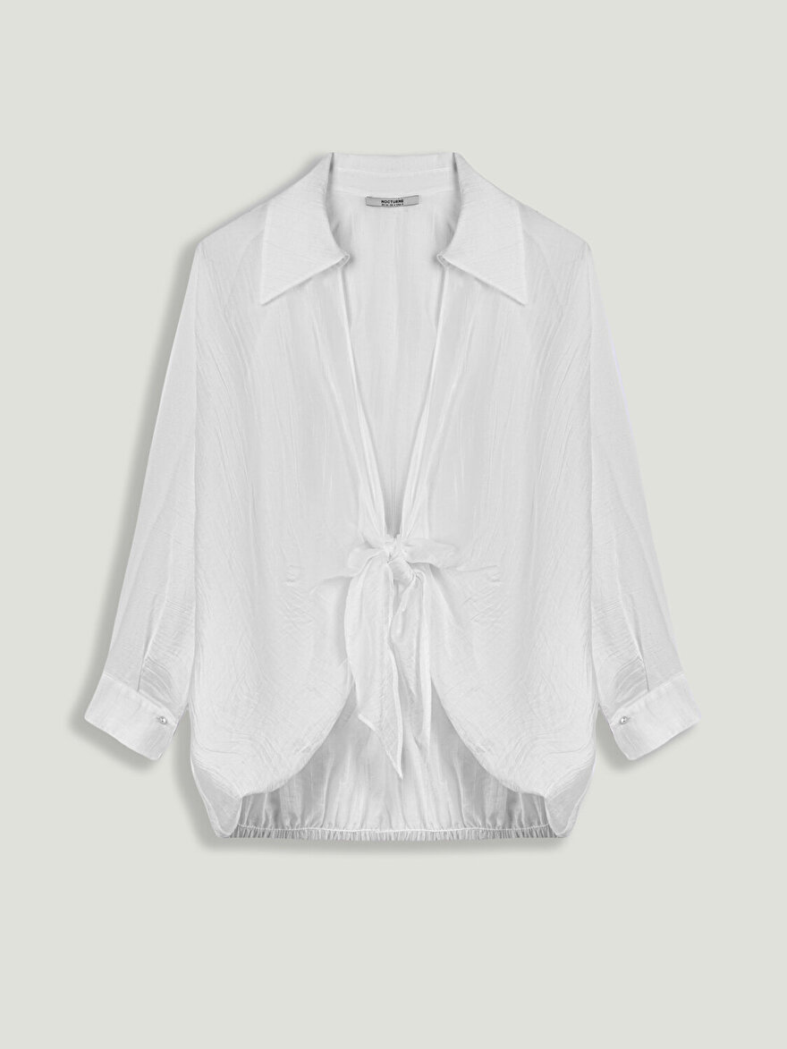 Nocturne Bağlama Detaylı Gömlek