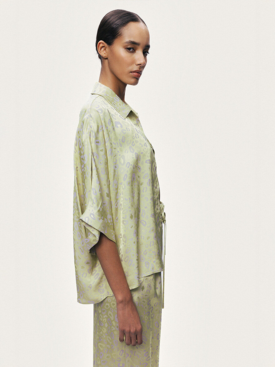 Nocturne Leopar Desenli Gömlek