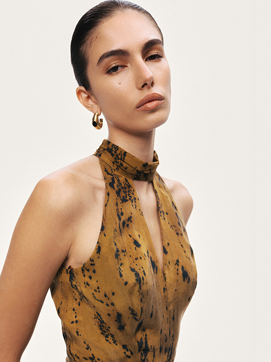 Nocturne Pencere Dekolte Detaylı Maxi Elbise