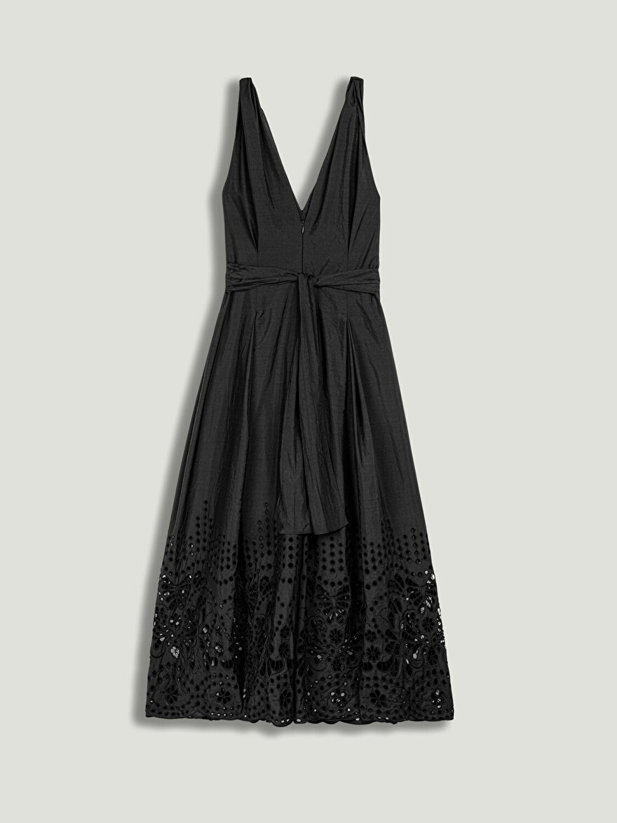 Nocturne Kuşak Bağlama Detaylı Midi Elbise