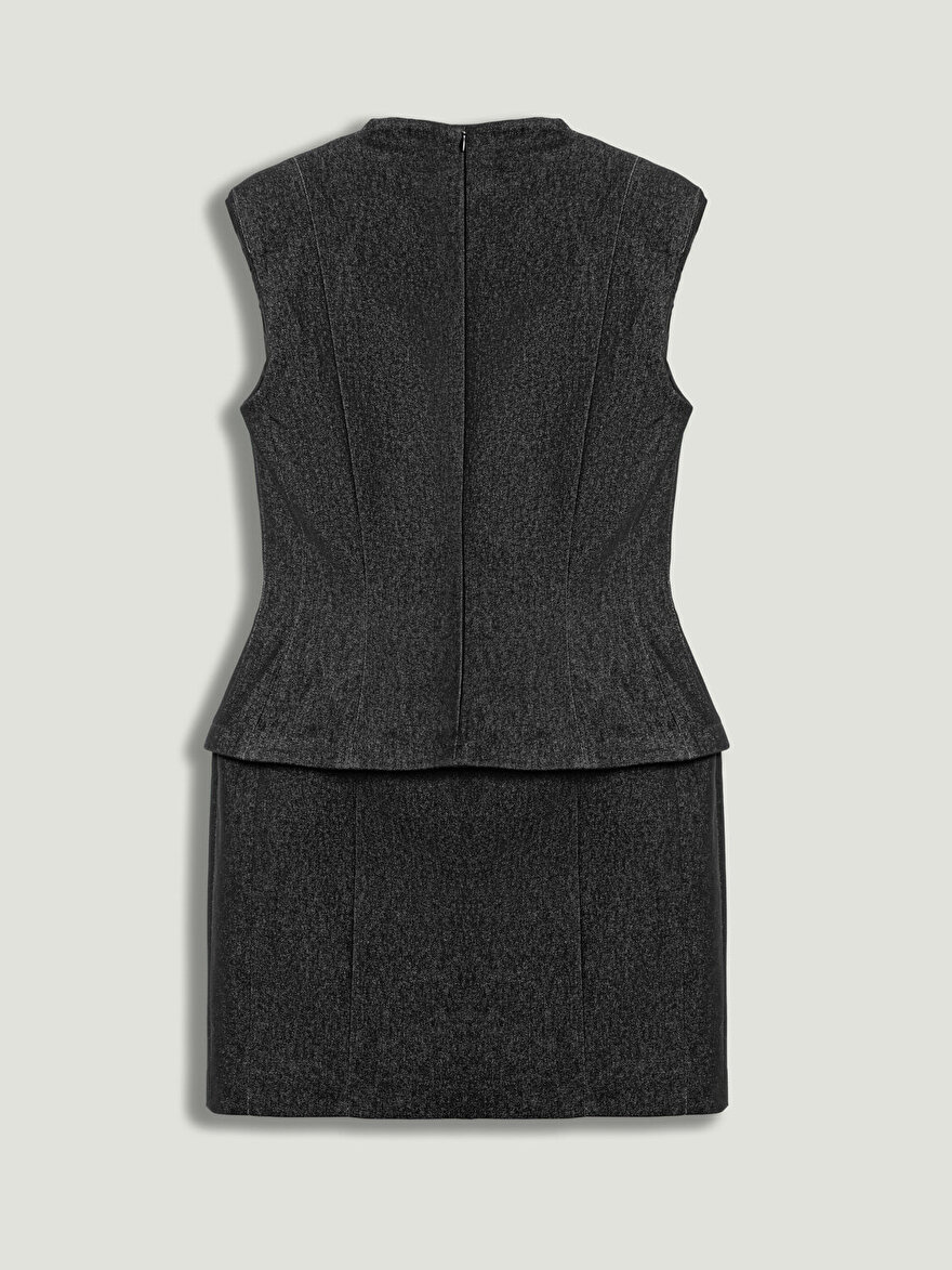 Nocturne Vatkalı Mini Elbise