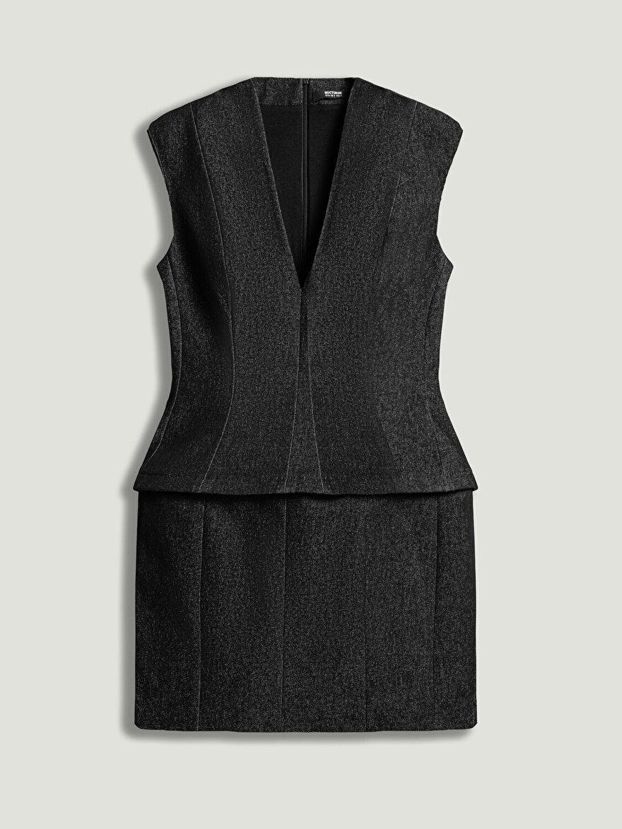 Nocturne Vatkalı Mini Elbise