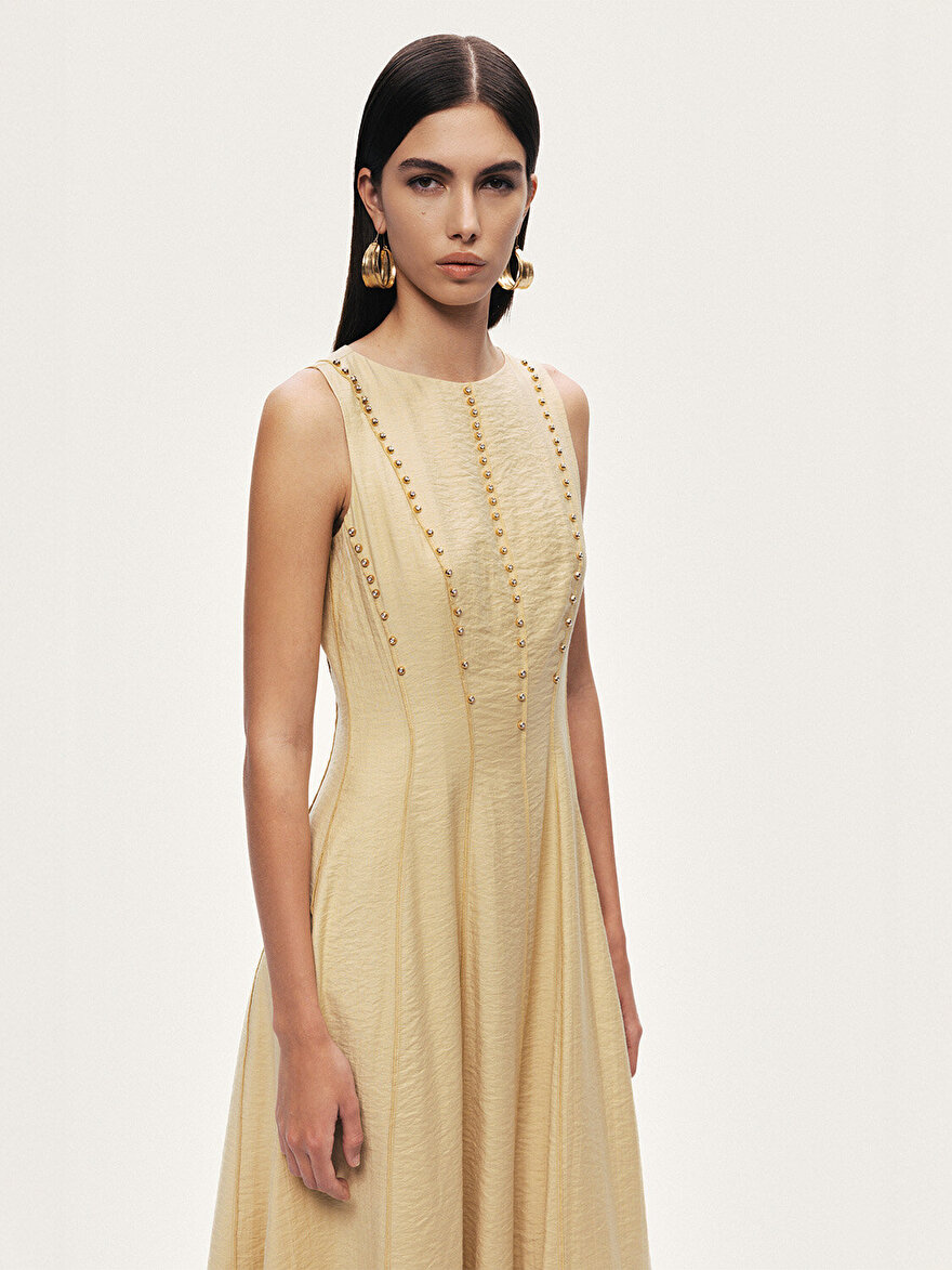 Nocturne Zımba Detaylı Midi Elbise