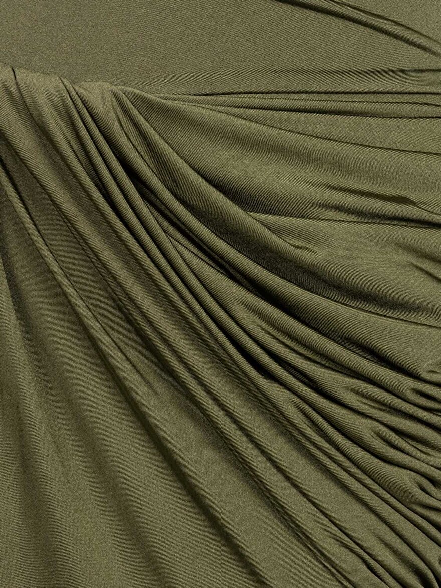 Nocturne Drape ve Burgu Detaylı Maxi Elbise