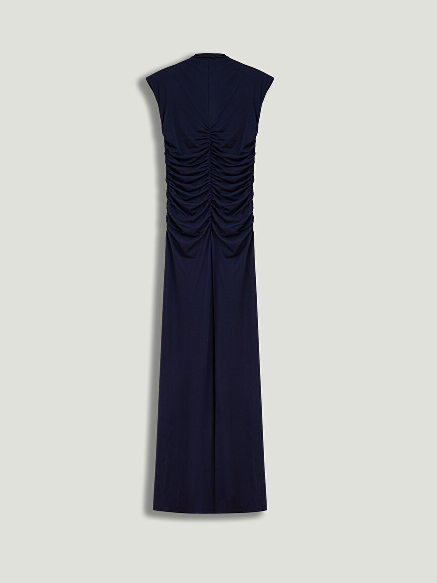 Nocturne Drapeli ve Fermuar Detaylı Maxi Elbise