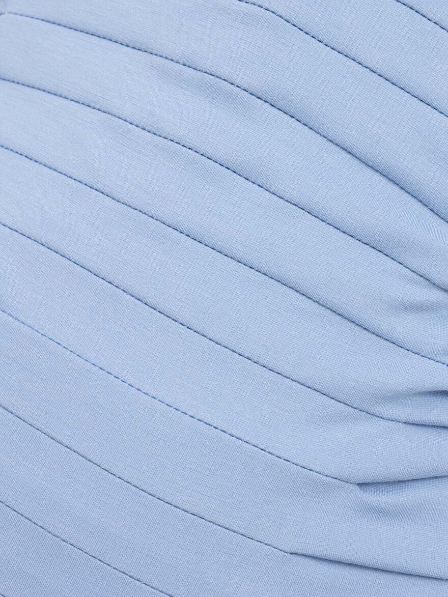 Nocturne Drape Detaylı Yırtmaçlı Maxi Elbise