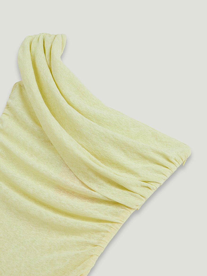 Nocturne Asimetrik Yaka Tek Omuz Maxi Elbise