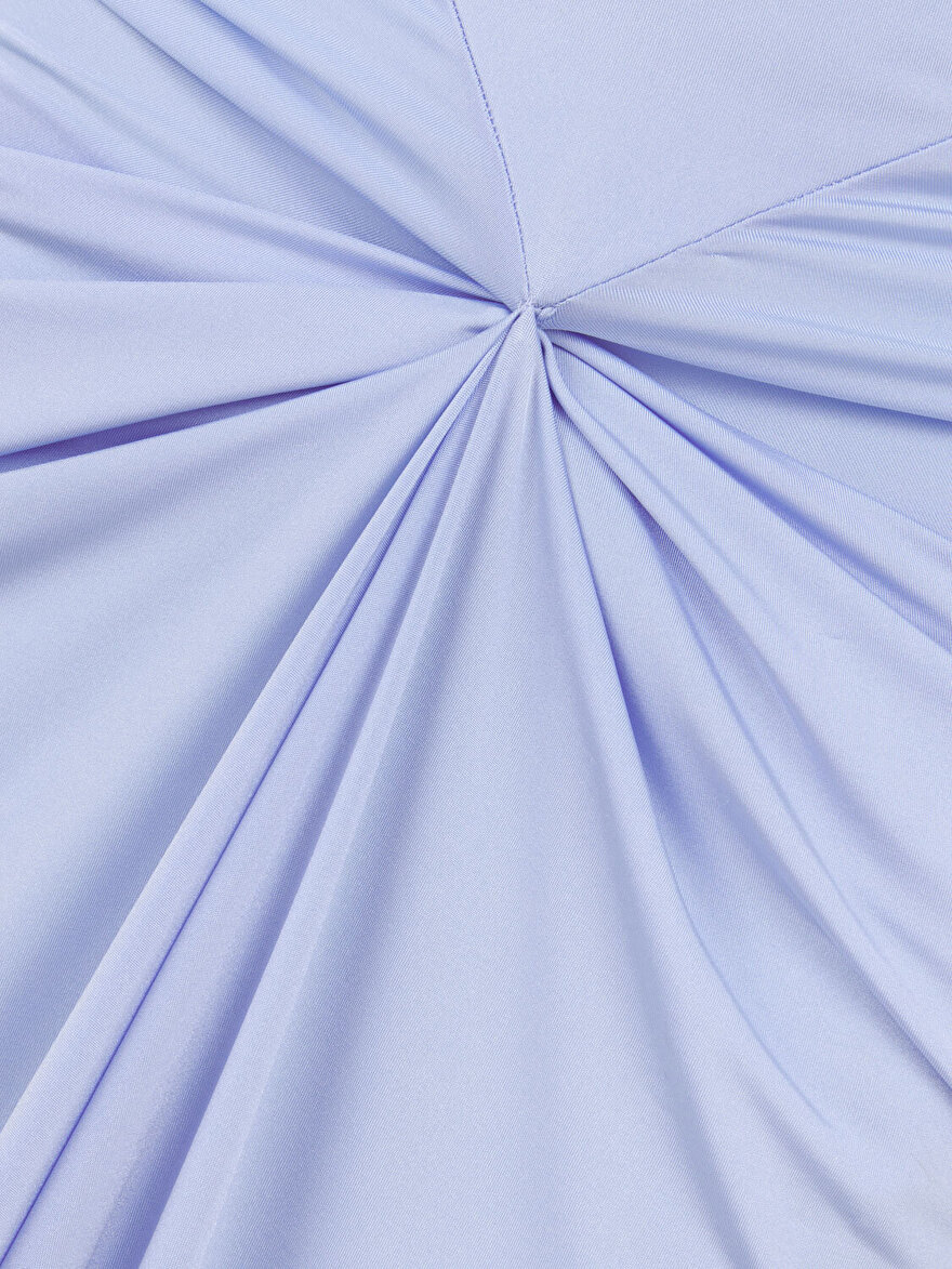 Nocturne Drape Detaylı Dik Yaka Maxi Elbise