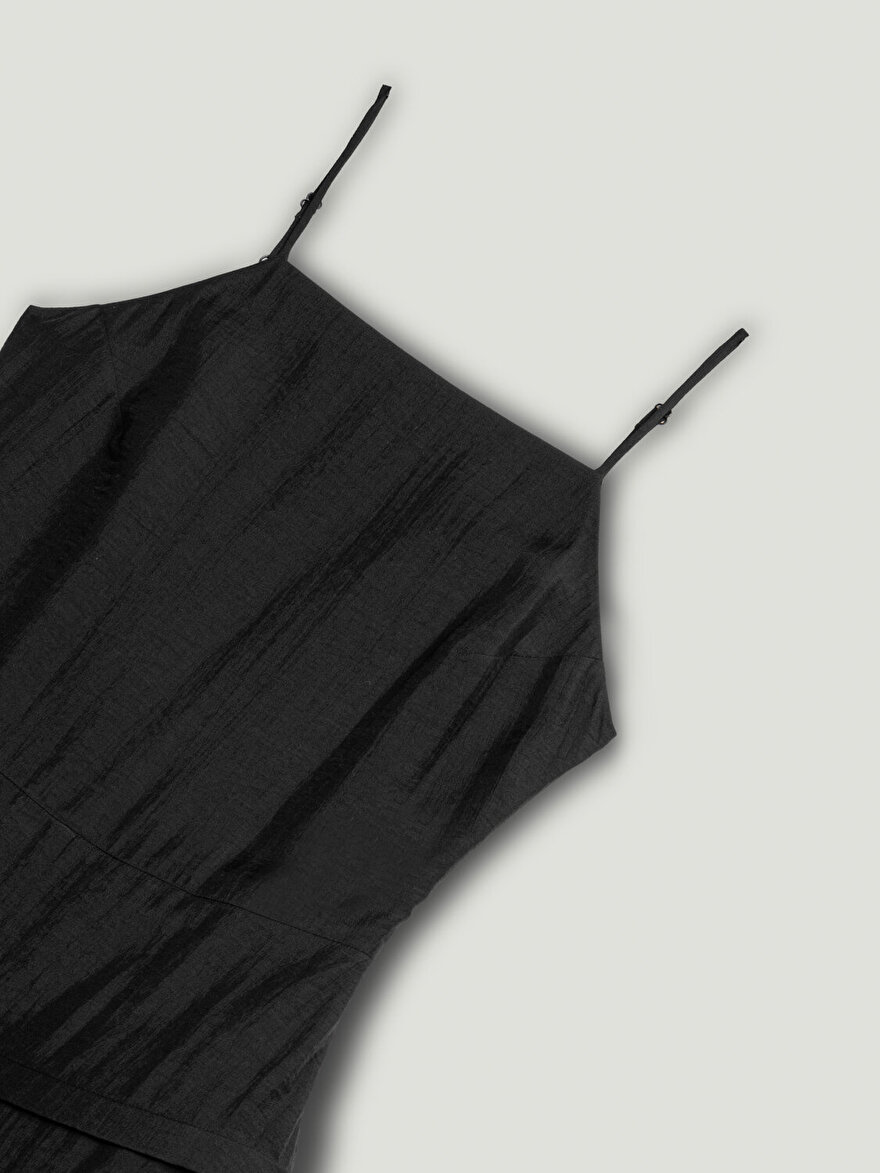 Nocturne İp Askılı Midi Elbise