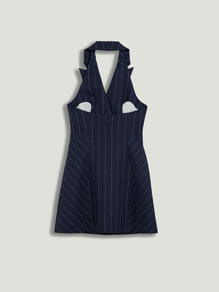 Nocturne Kruvaze Halter Yaka Mini Elbise