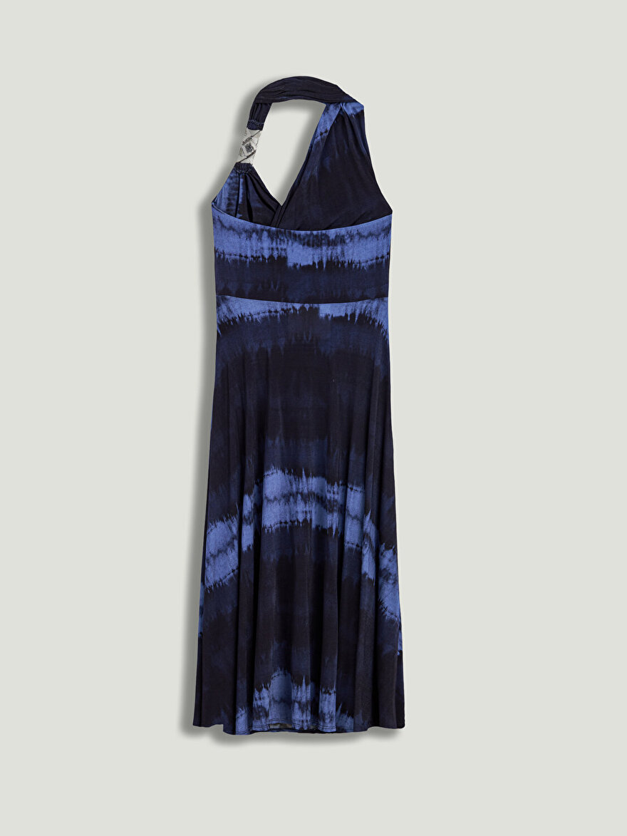 Nocturne Batik Desenli Midi Elbise