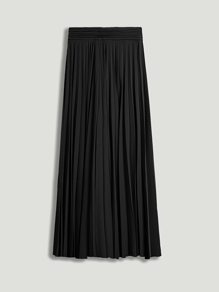 Nocturne Pileli Şifon Geniş Paça Pantolon