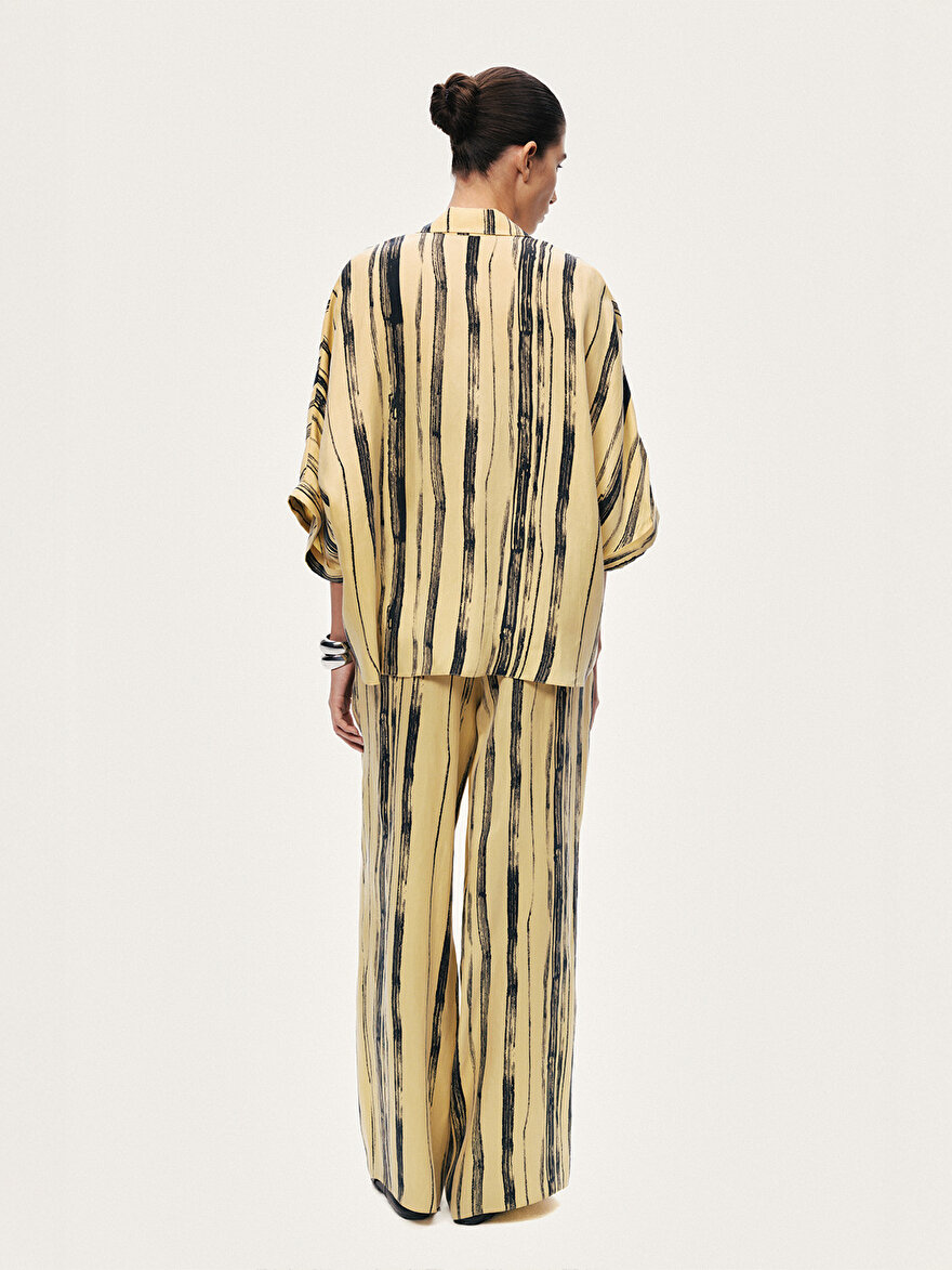 Nocturne Dökümlü Desenli Pantolon