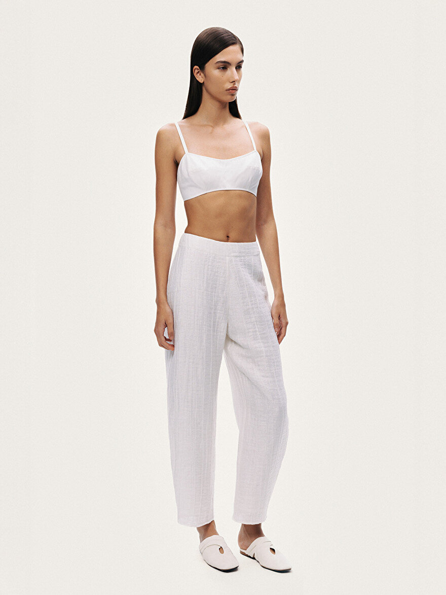 Nocturne Kırışık Detaylı Pantolon