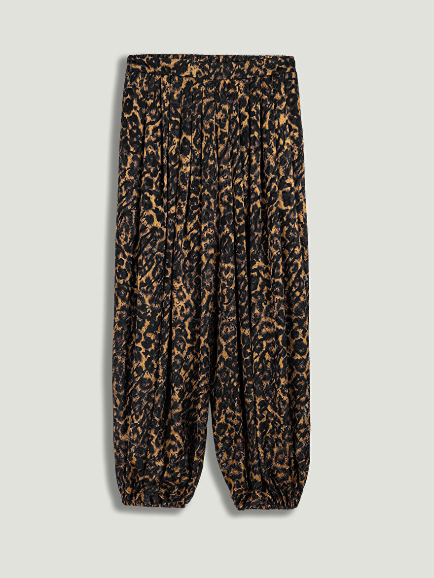 Nocturne Leopar Desenli Şalvar Pantolon