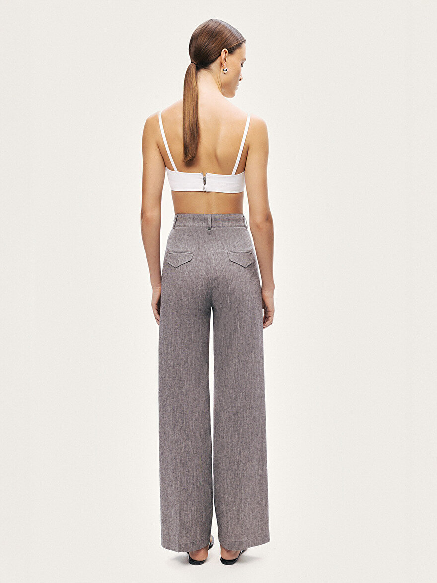 Nocturne Yüksek Bel Geniş Paça Pantolon