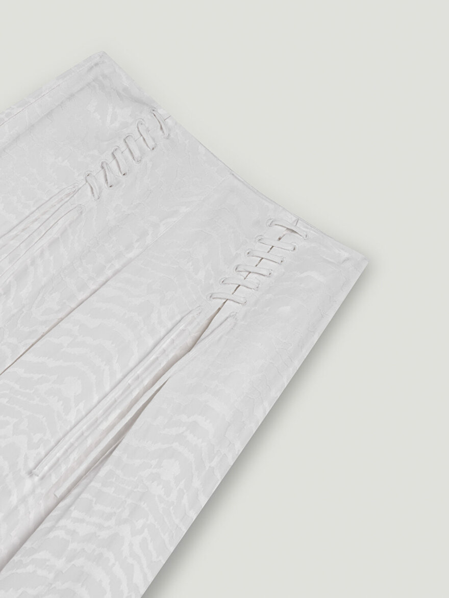 Nocturne Kuş Gözü Detaylı Geniş Paça Pantolon