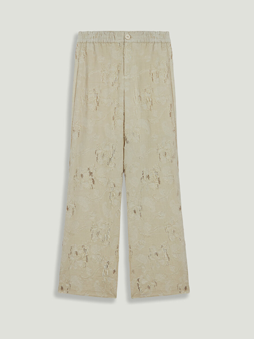 Nocturne Jakar Detaylı Geniş Paça Pantolon