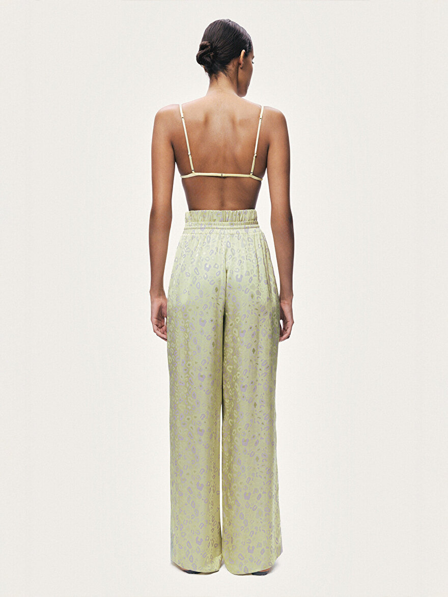 Nocturne Desenli Geniş Paça Pantolon