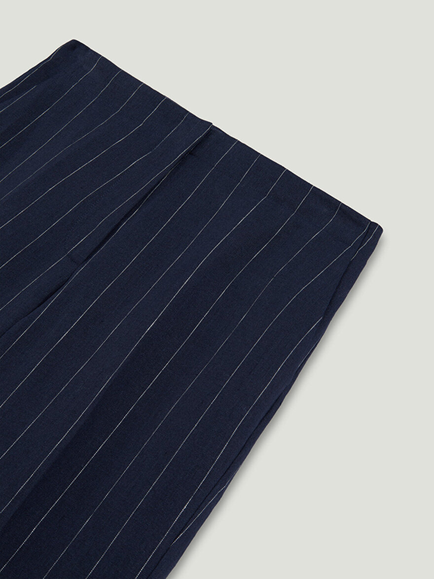Nocturne Çizgili Geniş Paça Pantolon