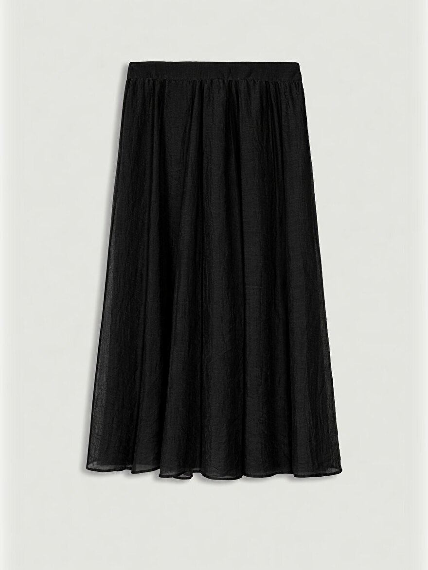 Nocturne Biye Detaylı Midi Çan Etek