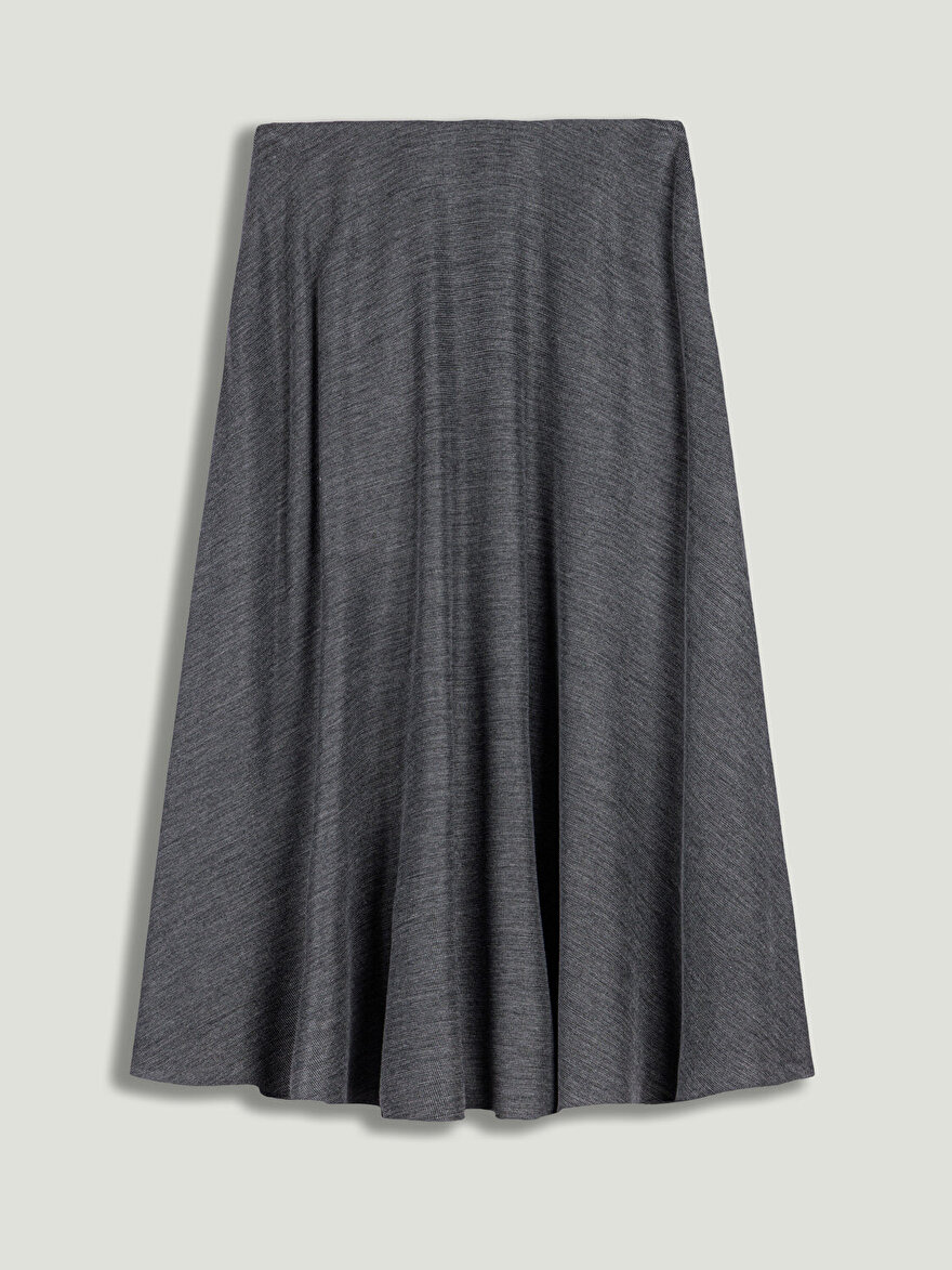 Nocturne Dökümlü Midi Çan Etek