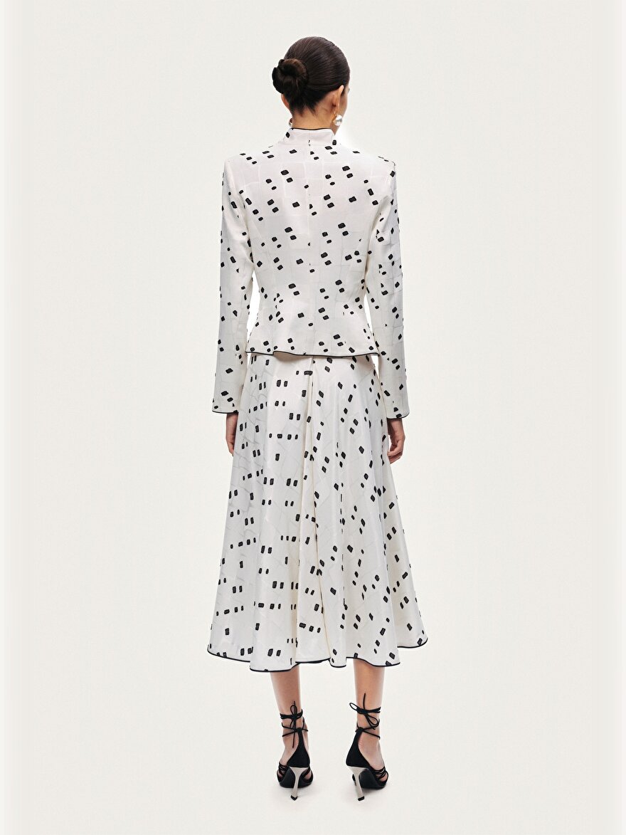 Nocturne Desenli Vatkalı Ceket