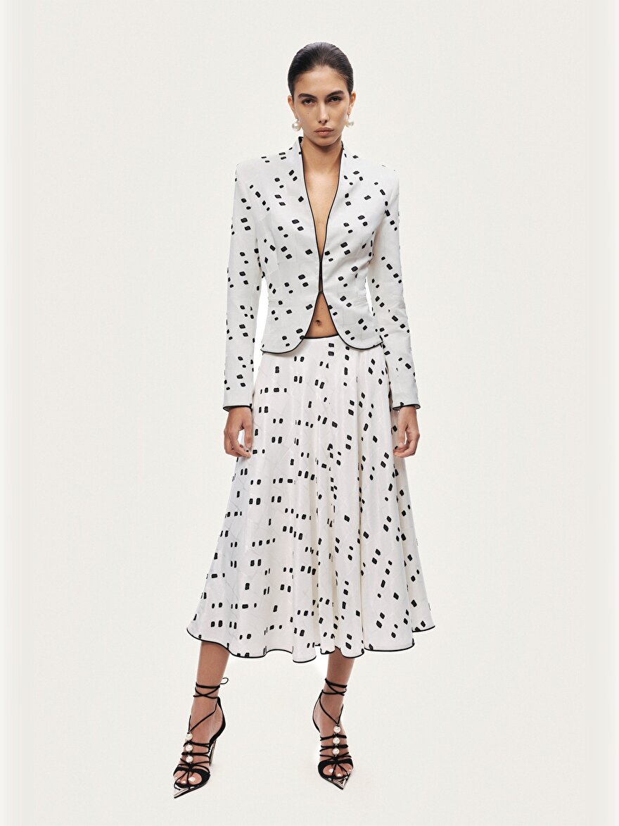 Nocturne Desenli Vatkalı Ceket